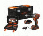 BL188D2KA31-QW - Taladro percutor BRUSHLESS 18V com 2 baterias 2,0Ah de Litio, set 31 acessórios, carregador e caixa de ferramentas 19