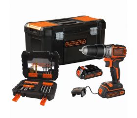 BL188D2KA31-QW - Taladro percutor BRUSHLESS 18V com 2 baterias 2,0Ah de Litio, set 31 acessórios, carregador e caixa de ferramentas 19