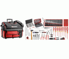 Selección electromecánico 120 herramientas - caja de herramientas textil con ruedas