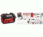 Selección electromecánico 105 herramientas - caja de herramientas textil