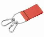 Anilla de metal equipada con 2 mosquetones 60 mm en acero inoxidable con tornillo - SLS