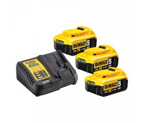 DCB115P3-QW - KIT 3 BATERÍAS CARRIL XR 18V LI-ION 5AH Y CARGADOR XR 10,8V - 14,4V - 18V CARRIL LI-ION