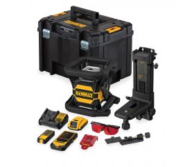 DCE080D1RS-QW Nivel Láser Rotativo autonivelante ROJO XR 18V con batería Li-Ion 2Ah TOOL CONNECT