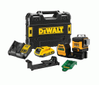 DCE089D1G18-QW Nivel Láser autonivelante VERDE de 3 líneas 360° XR 18V/12V con batería 18V Li-Ion 2Ah