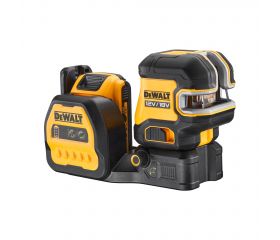 DCE822D1G18-QW Nivel Láser autonivelante VERDE de líneas en cruz + 2 puntos XR 18V/12V con batería 18V Li-Ion 2Ah