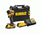 DCF850D2T-QW Atornillador Impacto compacto sin escobillas XR 18V Li-Ion 2Ah 1/4