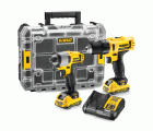 DCK211D2T-QW - KIT 10,8V = Taladro Atornillador XR + Atornillador Impacto XR + Organizador TSTAK