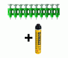 DDF6510020 - Clavos 20mm x 2,6 mm para fijación a gas C5 Track-It Nails + Carga de Gas