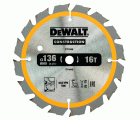 DT1946-QZ - Hoja para sierra circular portátil para construcción 136 x10mm 16T (DC)