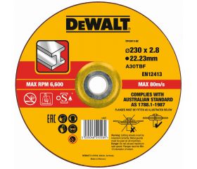 DT43913-QZ - Disco de corte concavo para metal con grano profesional de óxido de alumínio