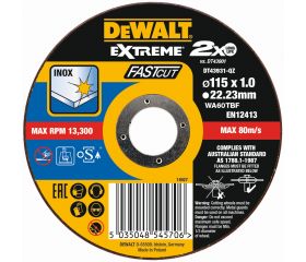 DT43931-QZ - Disco de corte plano EXTREME® Fast Cut para INOX