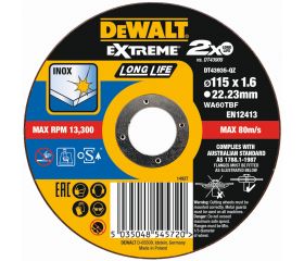 DT43935-QZ - Disco de corte plano  EXTREME® Long Life para INOX