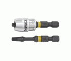 DT70538T-QZ - Puntas Torsión de Impacto 2 x T25 y adaptador magnético con bloqueo