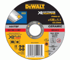DT99582-QZ - Disco de corte XR EXTREME RUNTIME con grano cerámico para acero Inoxidable  125mm x 1.1 mm - Plano