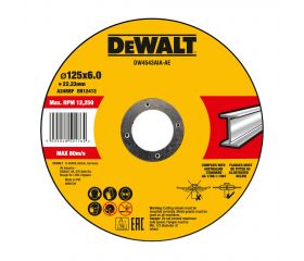DW4543AIA-AE - Disco de desbaste cóncavo para metal 125 x 6 x 22.23 mm