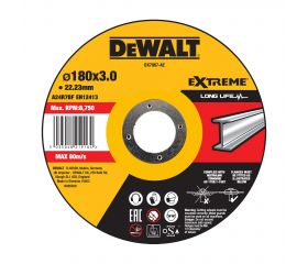 DX7967-AE - Disco de corte concavo EXTREME® para metal con grano industrial de óxido de alumínio 180 x 3 x 22.23mm