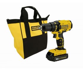 Taladro Atornillador 18V, portabrocas 13mm con 22 + 1 posiciones, 2 velocidades 0 - 350/1.500 rpm, par máximo 47Nm