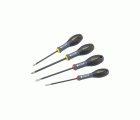 Juego de 4 destornilladores FatMax® Philips y Planas con punta de diamante