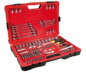 Juego de llaves de vaso 84 piezas 1/4 y 1/2” acabado cromo satinado FATMAX