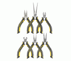 Set mini-alicates FATMAX® 6 piezas (Universales 120mm, Corte Diagonal 110mm, Corte Frontal 105mm, Boca Larga 125mm, Boca extra-larga 150mm y Boca Curva 130mm)