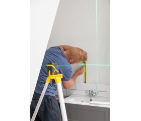 Nivel láser en cruz - VERDE. Pilas alcalinas