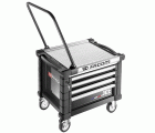 Cofres con rueda JET + 4 cajones - 3 módulos por cajón negro