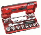 Cofre DBOX vasos 3/8” 6 caras métricas - 18 piezas - JL.DBOX1
