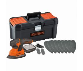 KA2000KA10-QS - Lijadora Mouse® 120W con 10 accesorios y caja de herramientas 16