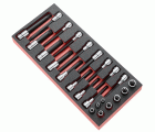 Módulo de espuma vasos Torx y vasos destornilladores hexagonales, Torx, XZN