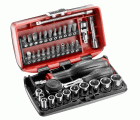 Cofre vasos 1/4” 6 caras métricas - R.360NANO