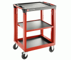 Mesa auxiliar de taller con ruedas - 3 estantes