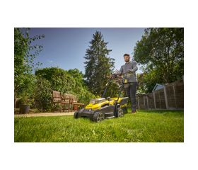 Cortacésped sin escobillas V20 Li-Ion 2x18V 37cm con 2 baterías 4Ah