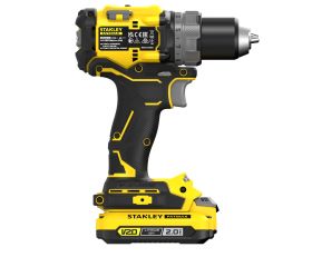 Taladro Atornillador BRUSHLESS V20 Li-Ion 18V 80Nm. Incluye 2 baterías Li-Ion 2Ah, cargador 1.25A y maletín