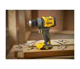 Taladro Atornillador BRUSHLESS V20 Li-Ion 18V 80Nm. Incluye 2 baterías Li-Ion 2Ah, cargador 1.25A y maletín