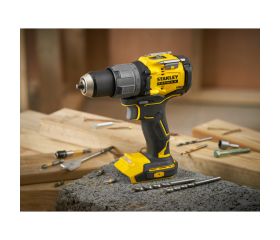 Taladro Percutor BRUSHLESS V20 Li-Ion 18V 80Nm. Incluye 2 baterías Li-Ion 2Ah, cargador 1.25A y maletín