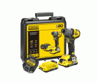 Atornillador de Impacto BRUSHLESS V20 Li-Ion 18V 203Nm. Incluye 2 baterías Li-Ion 2Ah, cargador 1.25A y maletín