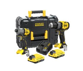 COMBO KIT: Taladro Percutor BRUSHLESS V20 80Nm SFMCD726 + Atornillador de Impacto BRUSHLESS V20 203Nm SFMCF830 con 2 baterías Li-Ion 2Ah, cargador 2A y Maletín Pro-Stack