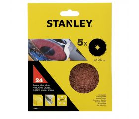 5 Discos de lija base fibra ø 125x22 mm