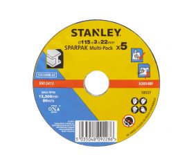 5 discos de corte para metal  115x22