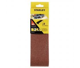 3 Bandas de lija. 75 x 533 mm. Grano 40.
