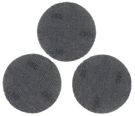 3 hojas de lija de malla 125mm para multilijadora, con velcro.  Grano 120