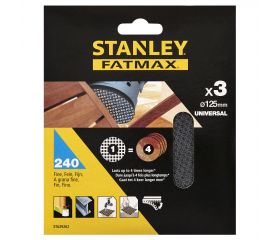 3 hojas de lija de malla 125mm para multilijadora, con velcro.  Grano 240