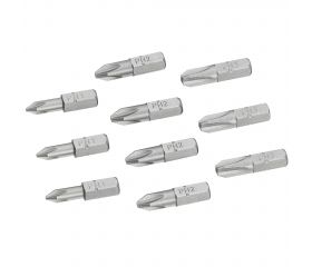 Juego de 10 puntas para atornillar Phillips 25 mm