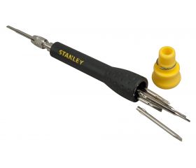 Juego de destornillador de precisión FATMAX® con 8 puntas intercambiables. Planas 1, 1.2, 1.5, 1.8, 2, 2.5. Phillips PH000 y PH00.