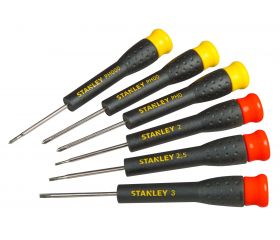 Juego de 6 destornilladores de precisión FATMAX® fijos Planas 2, 2.5 y 3. Phillips: PH000, PH00 y PH0