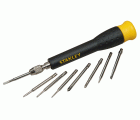 Juego de destornillador de precisión FATMAX® con 16 puntas intercambiables. Planas 1, 1.2, 1.5, 1.8, 2, 2.5. Phillips PH000 y PH00. Torx T5, T6, T7 y T8. Hexagonales 0.9, 1.3, 1.5 y 2