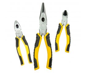 Juego de 3 Alicates Control Grip(Universal 150mm, Corte diagonal 150mm, Boca larga 150mm)