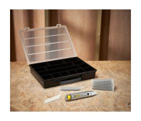 Cúter Interlock 18mm + Organizador + 50 cuchillas 18mm