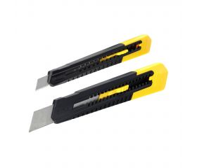 Pack de 2 cúteres STANLEY® con bloqueo deslizante - 9mm y 18mm