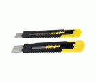 Pack de 2 cúteres STANLEY® con bloqueo deslizante - 9mm y 18mm